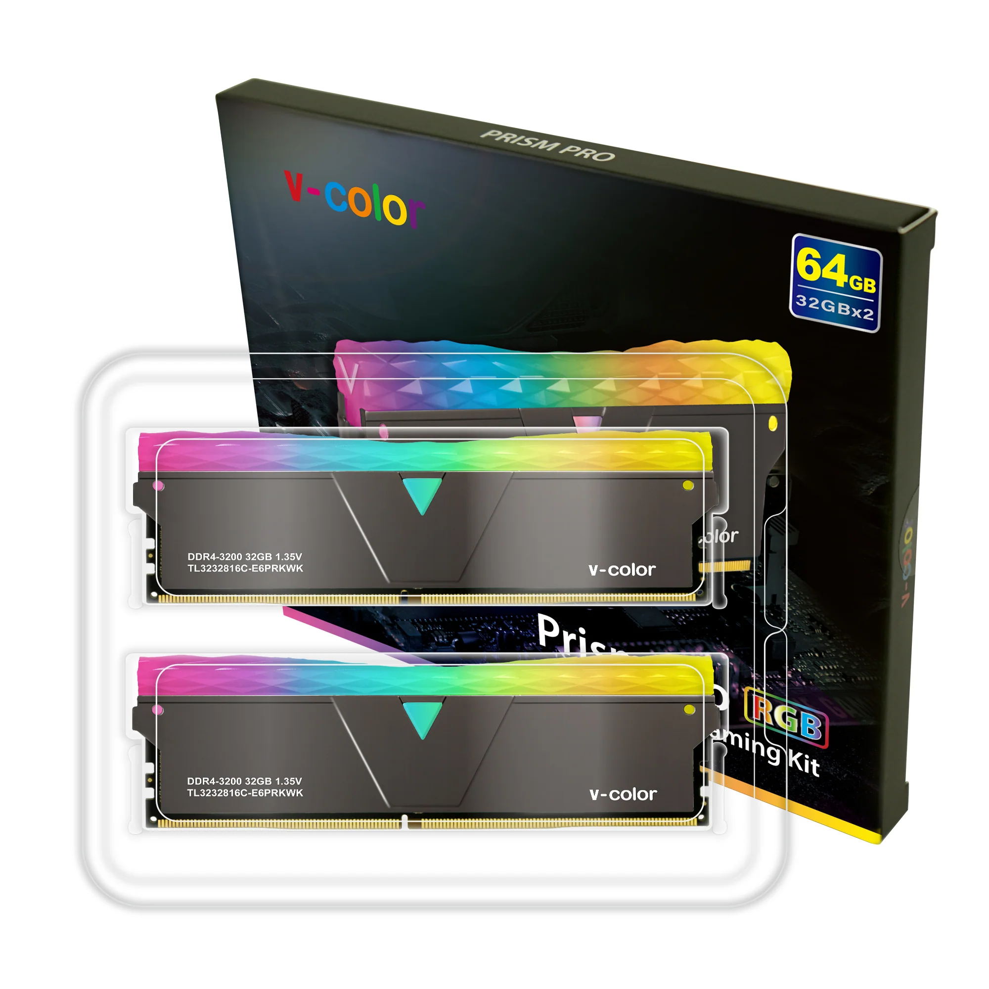 DDR4 | Prism Pro RGB | 64GB (32GBx2) | Gaming Memory | U-DIMM - Image 3